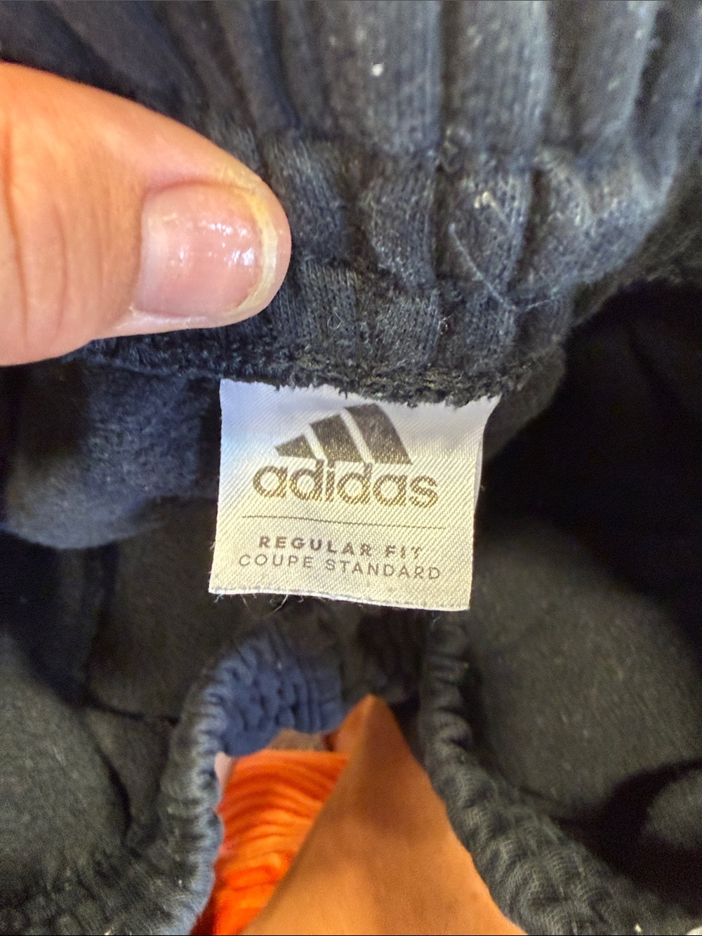Boys, Med/10-12, adidas Black Jogger Sweatpants with White Three-Stripes, nice - Picture 4 of 5